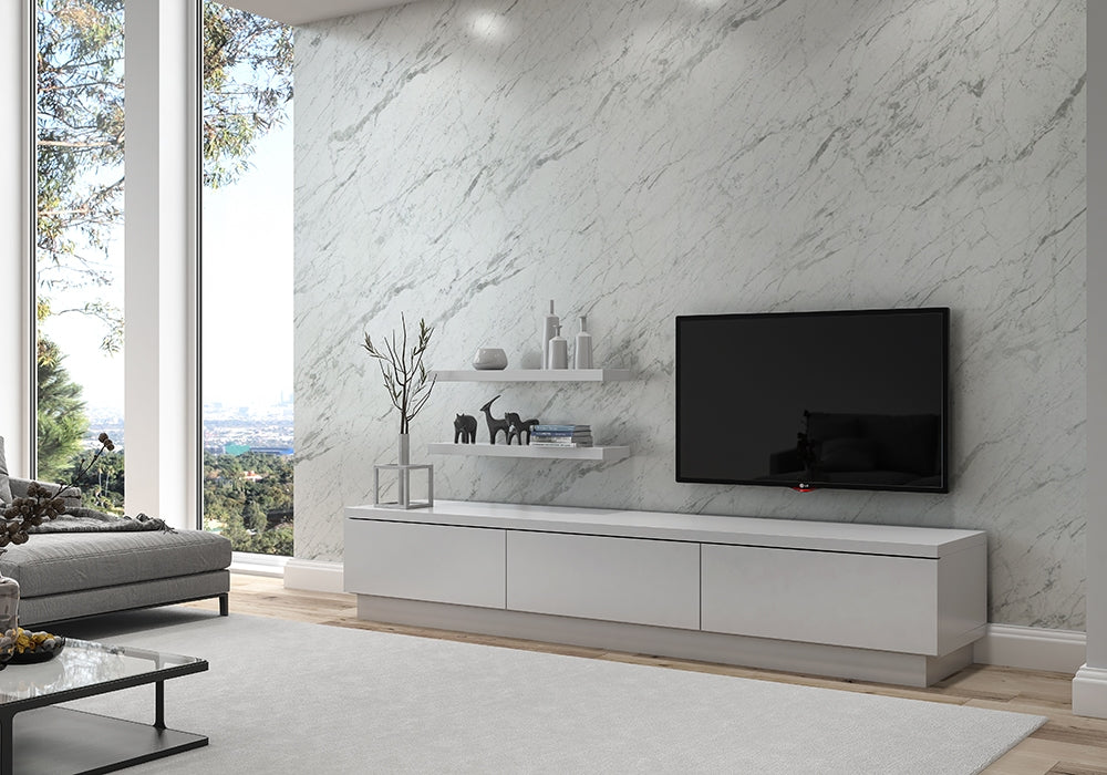 Statuarietto Honed Filled Marble Slab Random 1 1/4 (SL90511)