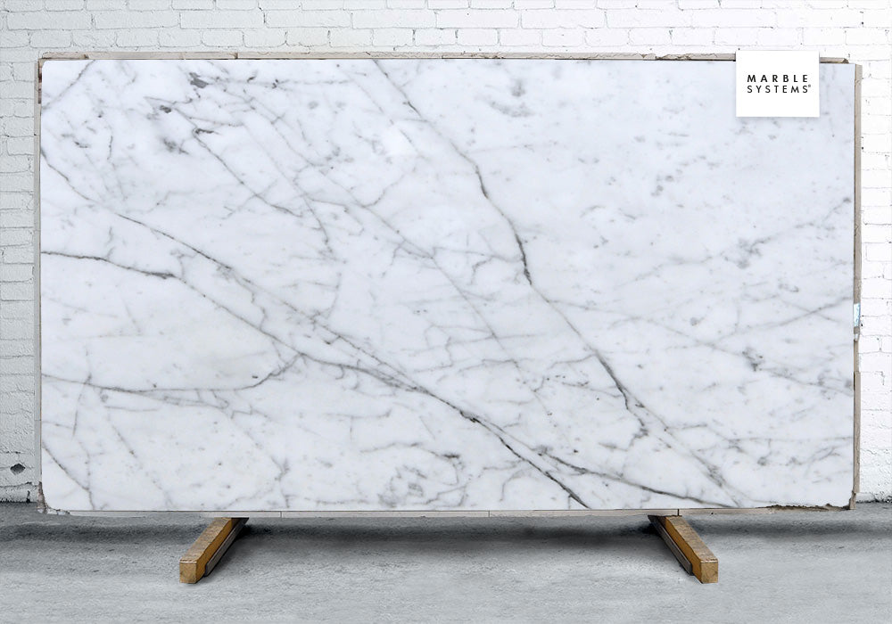 Statuary Extra Polished Marble Slab Random 1 1/4 Image