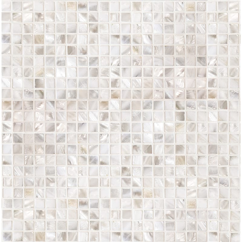 Mother Of Pearl Polished 1/2×1/2 Iridescent Shell Mosaic 12×12 Image