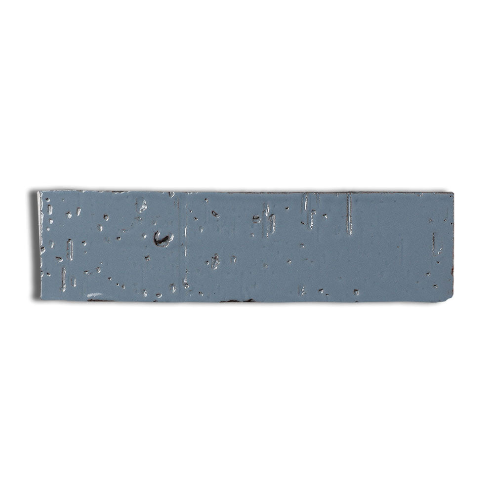 Peggy Blue Glossy Subway Thin Brick Tiles 2 3/4×9 3/4