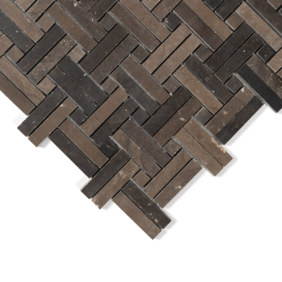 Douz Honed Diagonal Basket Weave Limestone Mosaics 13 3/16×13 3/16 (MS02617)