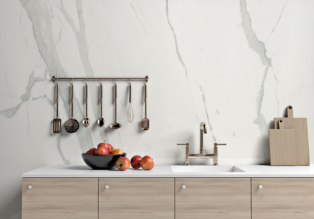 Calacatta Polished Porcelain Slab 47 1/4×94 1/2 (TL17788)