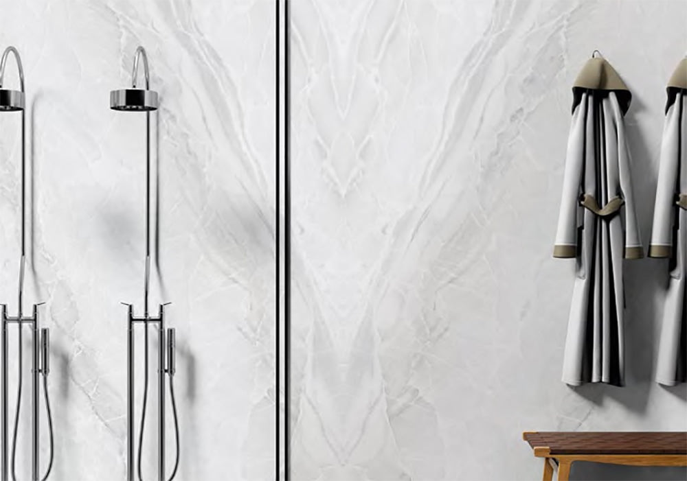 White Paradise B Lappato Lucido Porcelain Slab 64×128 (YEM00973)