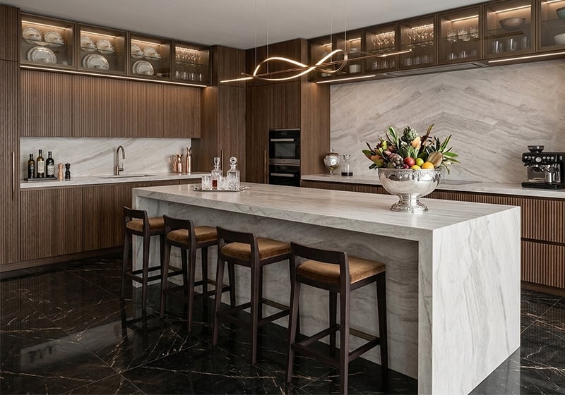 Taj Mahal Supreme Honed Quartzite Slab Random (SL91443)