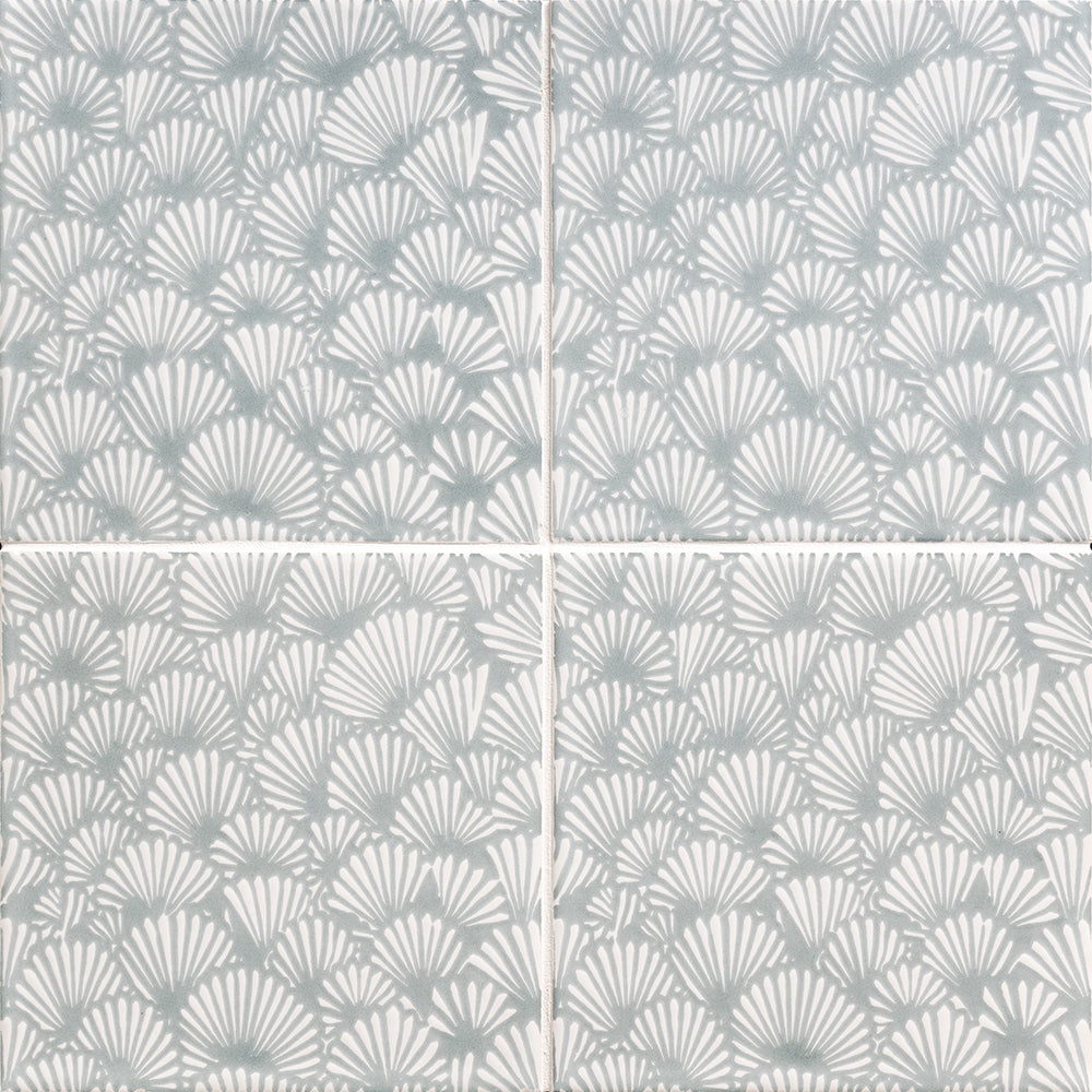 Marble Systems Seaside Ceramic Sea Foam glossy ceramic tile pattern swatch — available at Surface Group