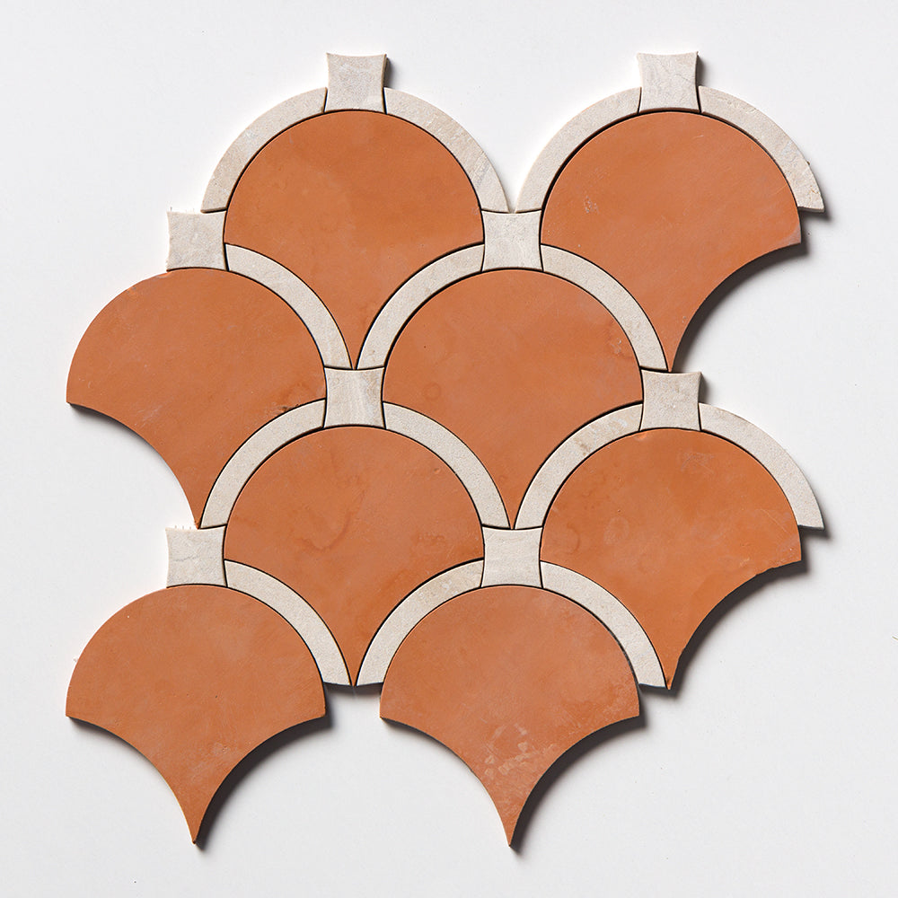 Diana Royal Leather Alcazar Marble Mosaic 13 25/64×13 25/64 Image