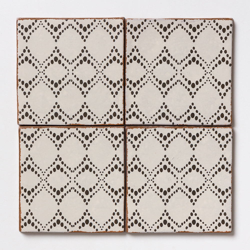 Marble Systems Seine Terracotta Beige, Black matte terracotta tile pattern swatch — available at Surface Group