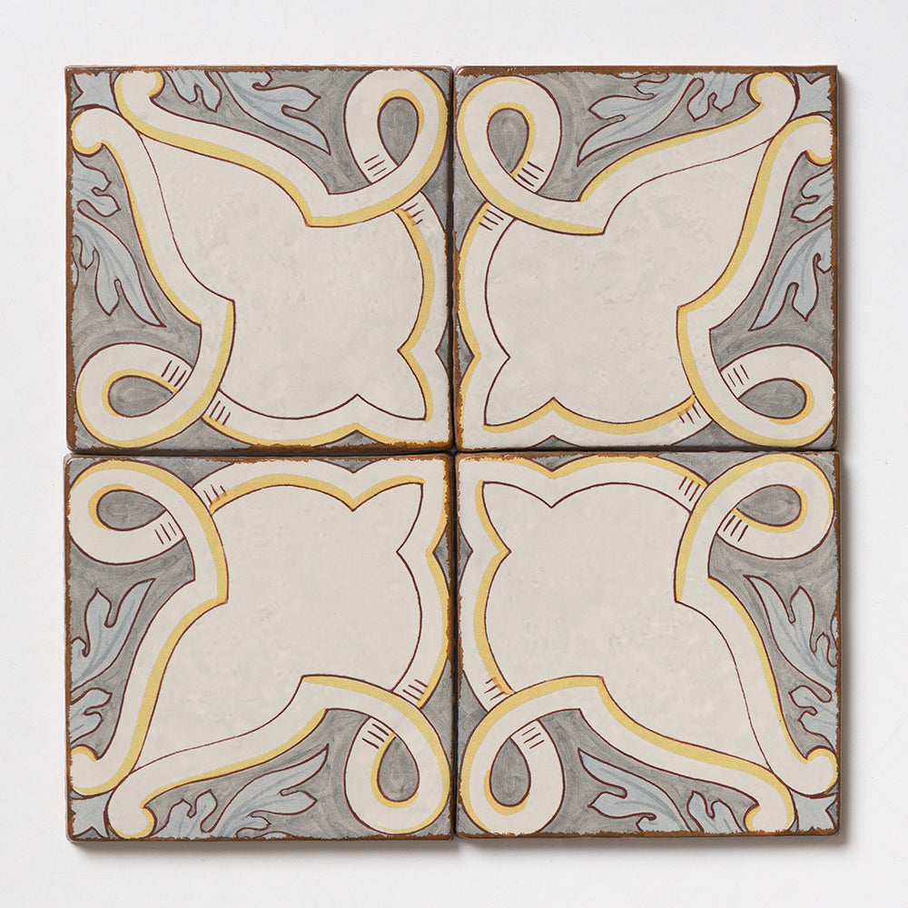 Marble Systems Seine Terracotta Beige, Yellow, Gray matte terracotta tile pattern swatch — available at Surface Group