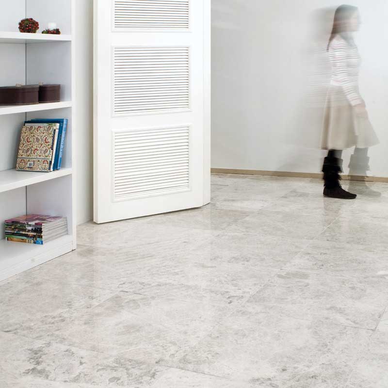 Silver Clouds Polished Marble Tile 18×18 (TL13570)