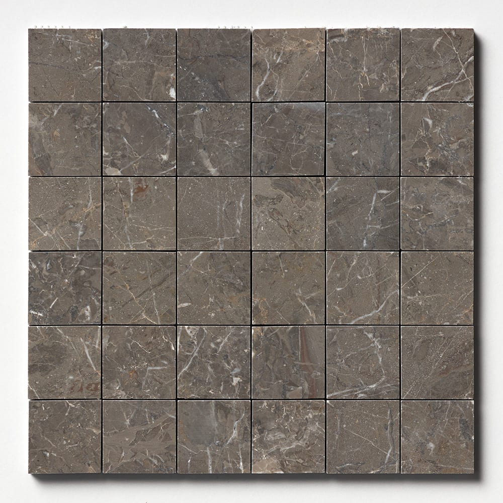 Silver Drop Honed 2×2 Marble Mosaic 12×12 Image