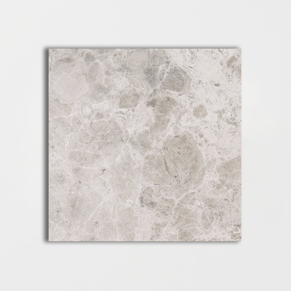 Silver Shadow Polished Marble Tile 6×6 Image