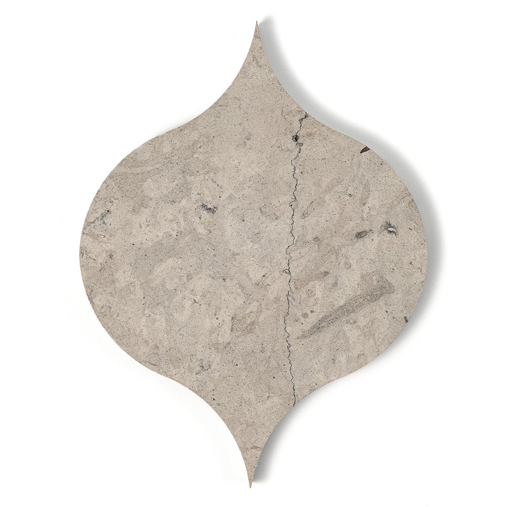 Winter Leaf Silver Shadow Honed Marble Waterjet Decos 4 7/8×6 13/16