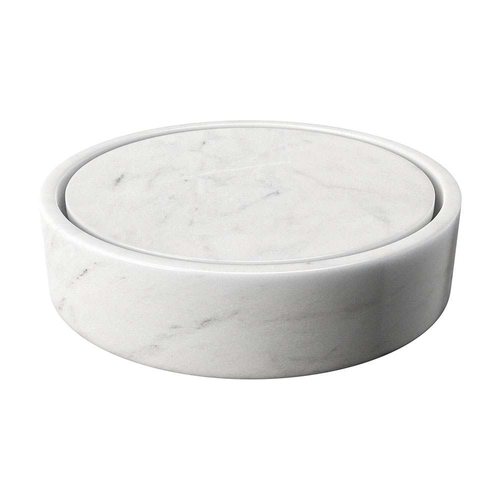 Marble Systems Marble Sinks Avalon matte marble tile close-up view — available at Surface Group