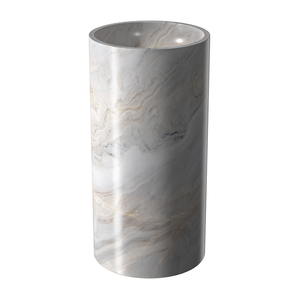 Marble Systems Marble Sinks Blue Mist matte marble tile close-up view — available at Surface Group