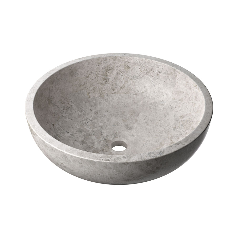 Marble Systems Marble Sinks Silver Clouds matte marble tile close-up view — available at Surface Group