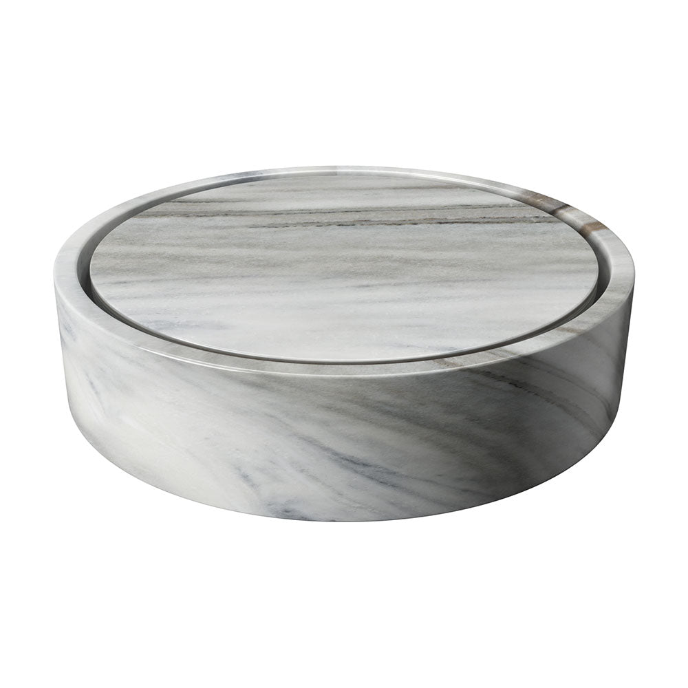 Marble Systems Marble Sinks Skyline matte marble tile close-up view — available at Surface Group