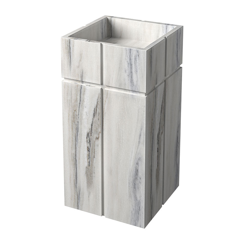 Marble Systems Marble Sinks Skyline matte marble tile close-up view — available at Surface Group