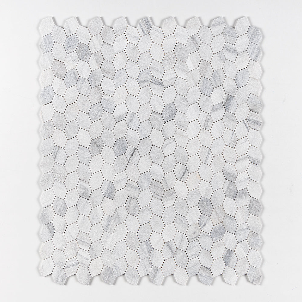 Marble Systems Skyline Honed Marble Skyline textured marble tile pattern swatch — available at Surface Group