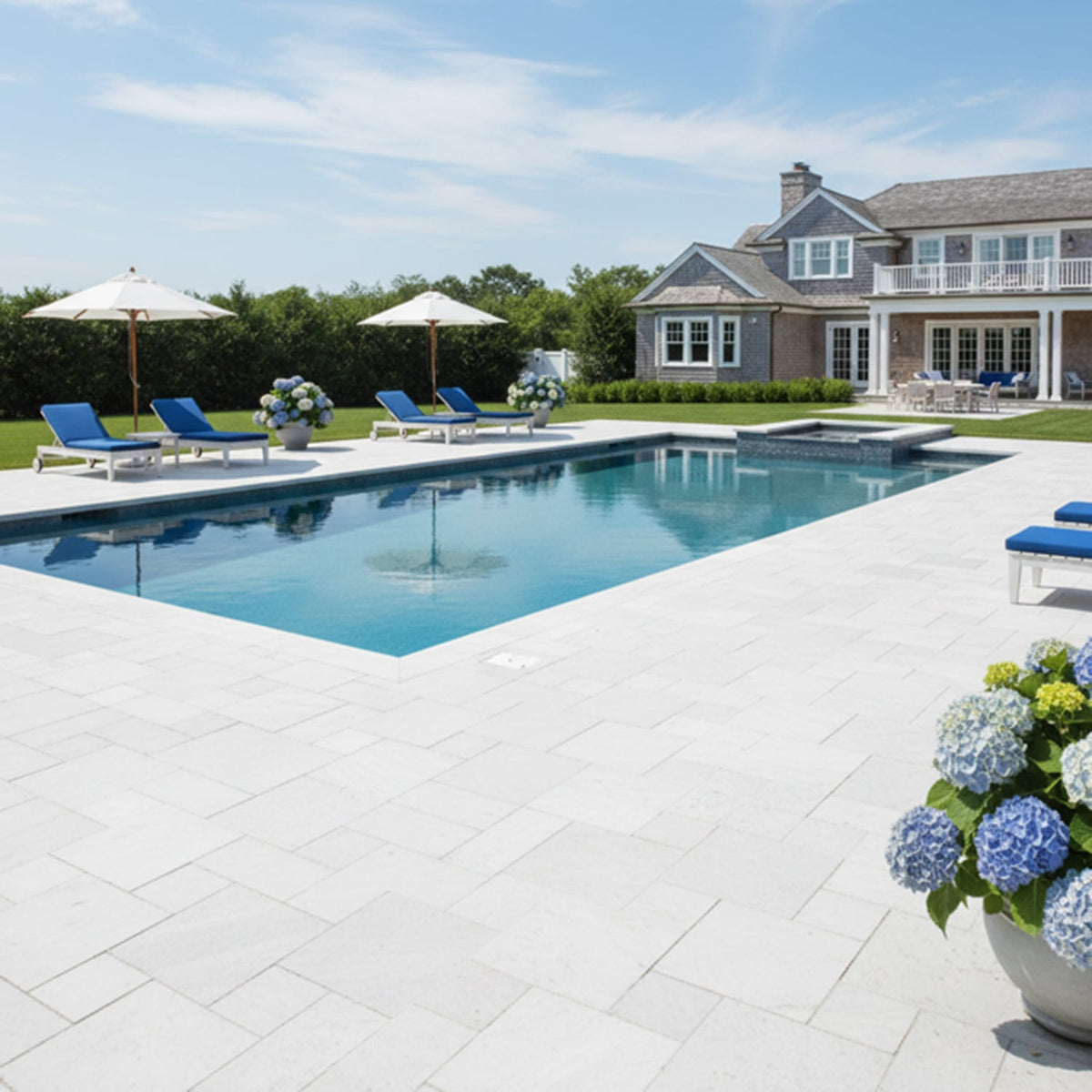 Skyline Vein Cut Textured  Marble Pavers Versailles Pattern (TL18887)