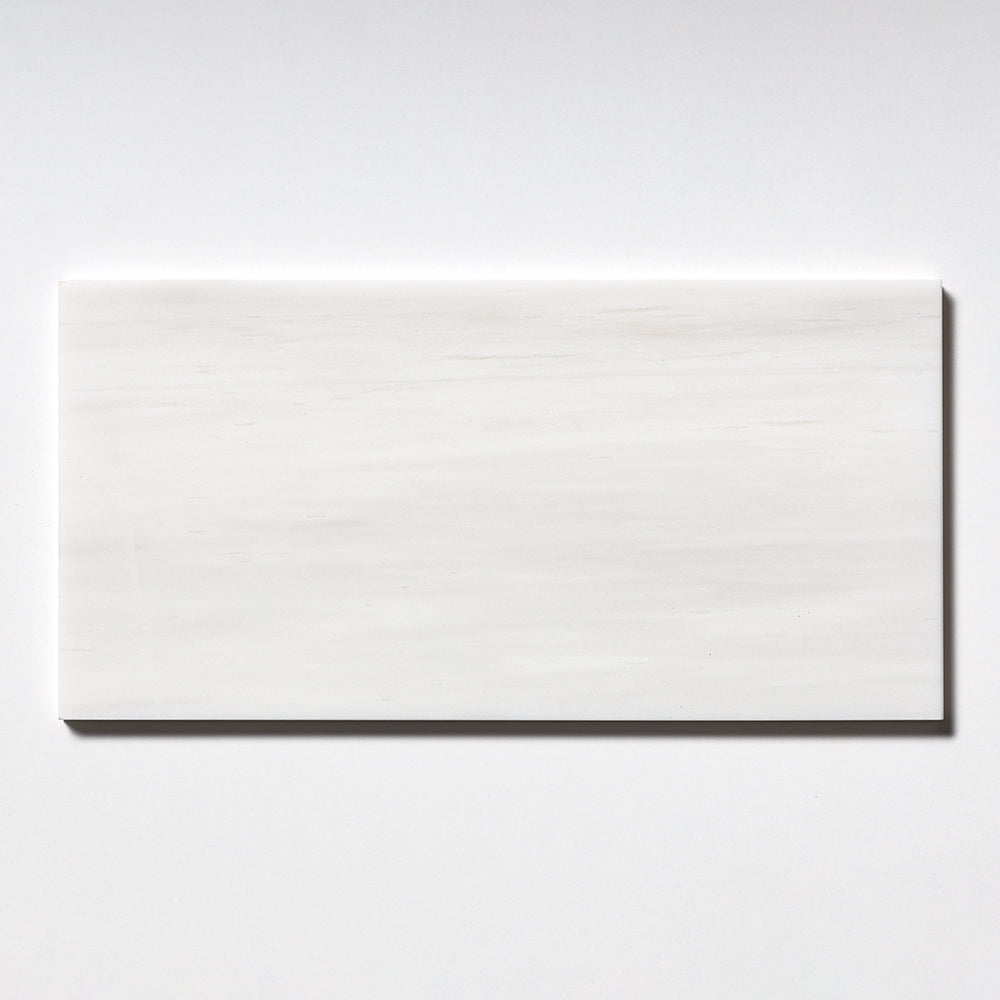 Snow White Honed Marble Tile 6×12 Image
