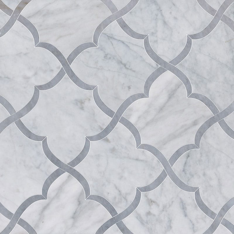 Marble Systems Talya Decorative Marble Avenza Allure Light multi finish tile pattern swatch — available at Surface Group