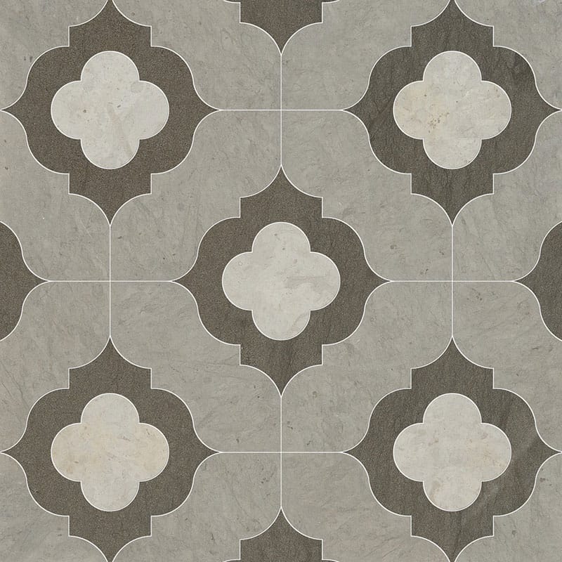 Marble Systems Talya Decorative Marble Britannia Light Britannia matte tile pattern swatch — available at Surface Group