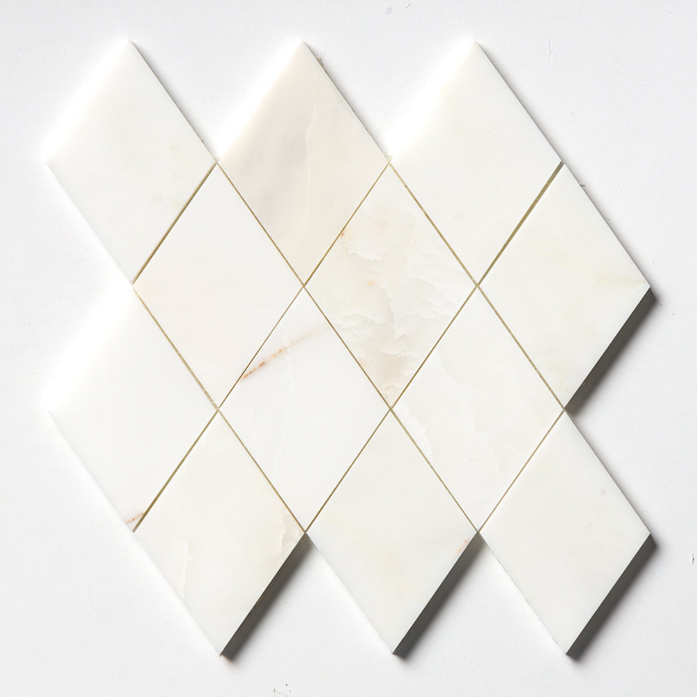 Almas Calacatta Amber Honed Marble Waterjet Decos 9 5/16×10 1/2 Image