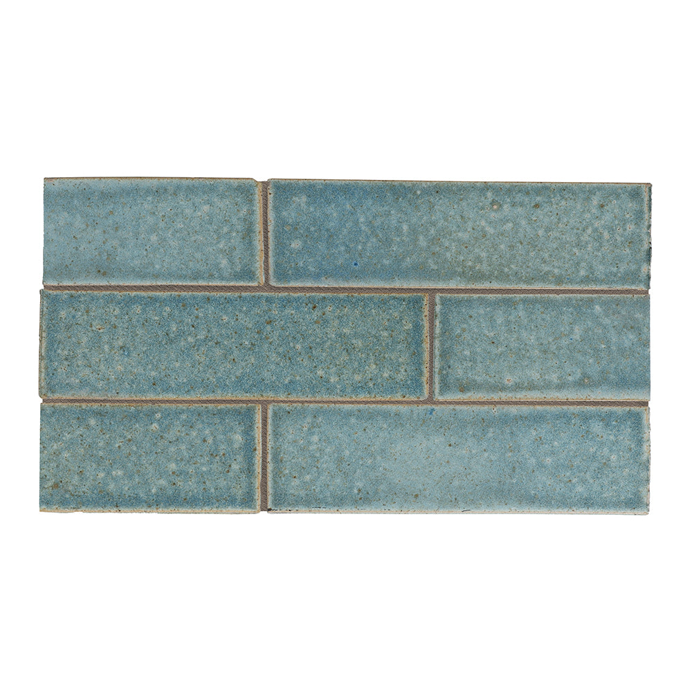 Marble Systems Temple Brick Glazed Tile Weathered Jean textured brick tile sample board — available at Surface Group