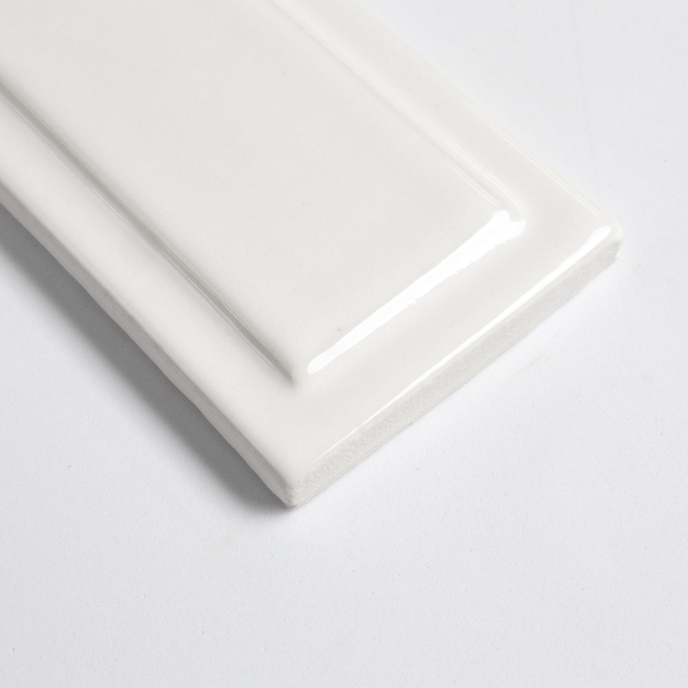 Tulum White Glossy Ennis Ceramic Accent Tiles 3×6 (WST09201)