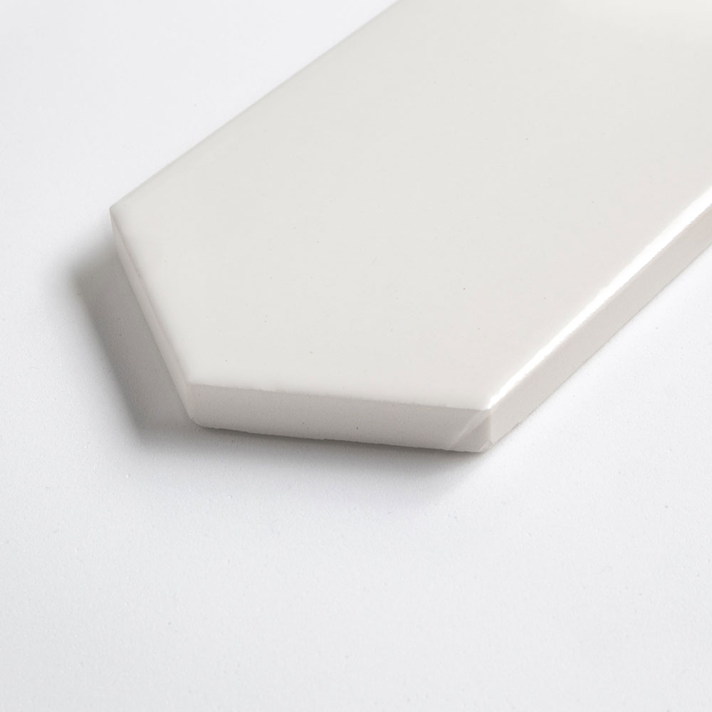 Tulum White Glossy Picket Ceramic Tiles 3×6 (WST31164)