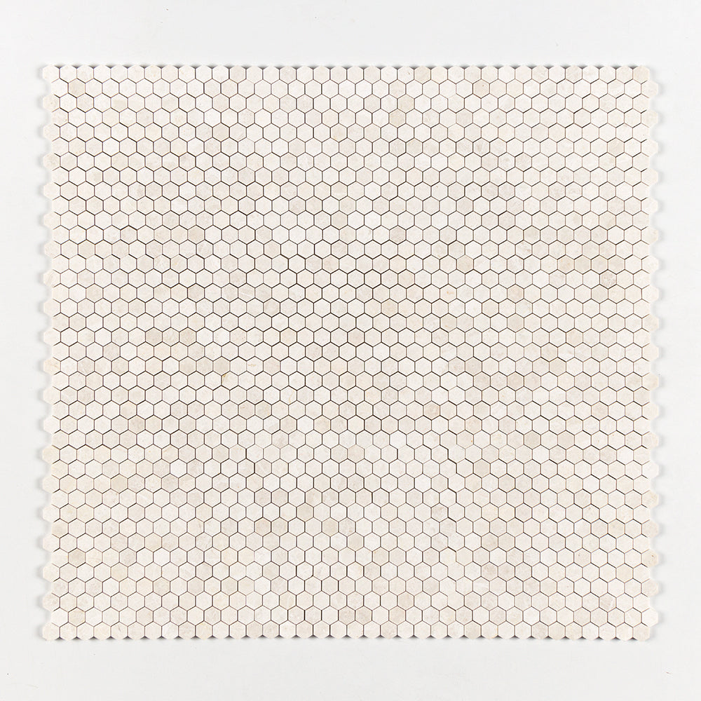 Marble Systems Vanilla Marble Vanilla matte marble tile pattern swatch — available at Surface Group