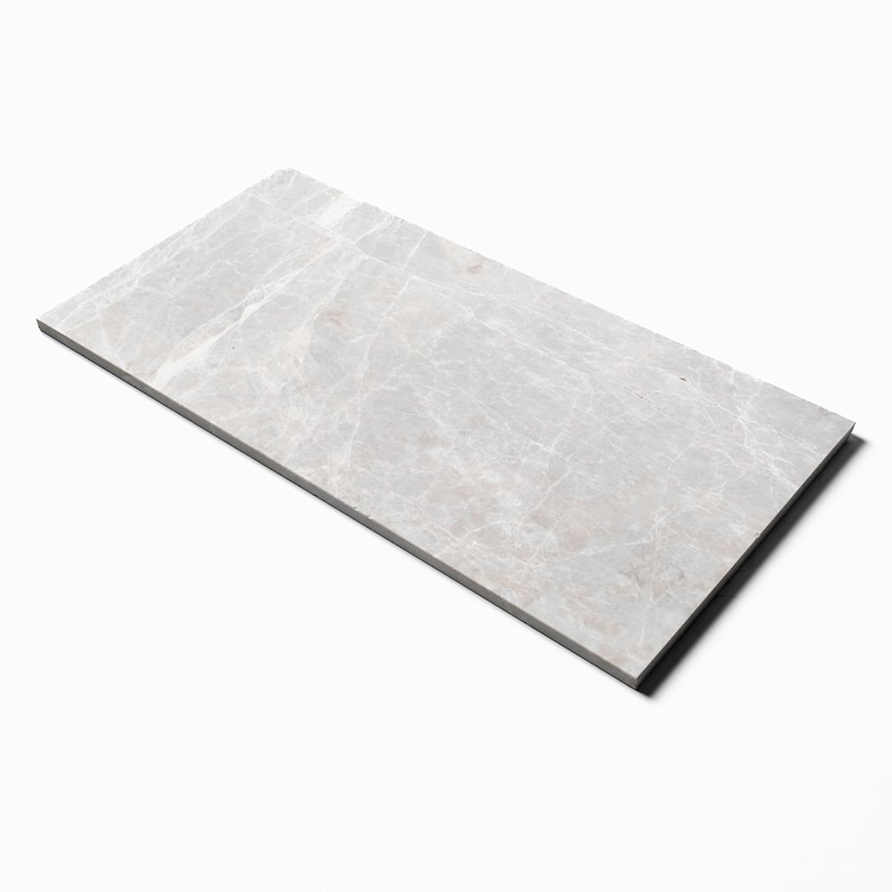 Marble Systems Vanillia Celeste Honed Collection Vanilla Celeste matte marble tile close-up view — available at Surface Group