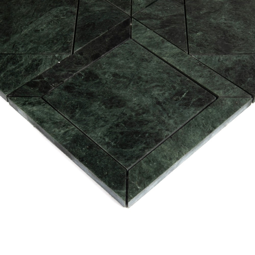 Verde Lucia Honed Palazzoli Essenza Marble Mosaics 12×12 (MS90935)