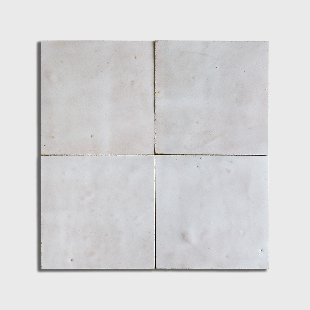 Marble Systems Zellige Handmade Moroccan Tile Blanc Fes glossy zellige tile pattern swatch — available at Surface Group