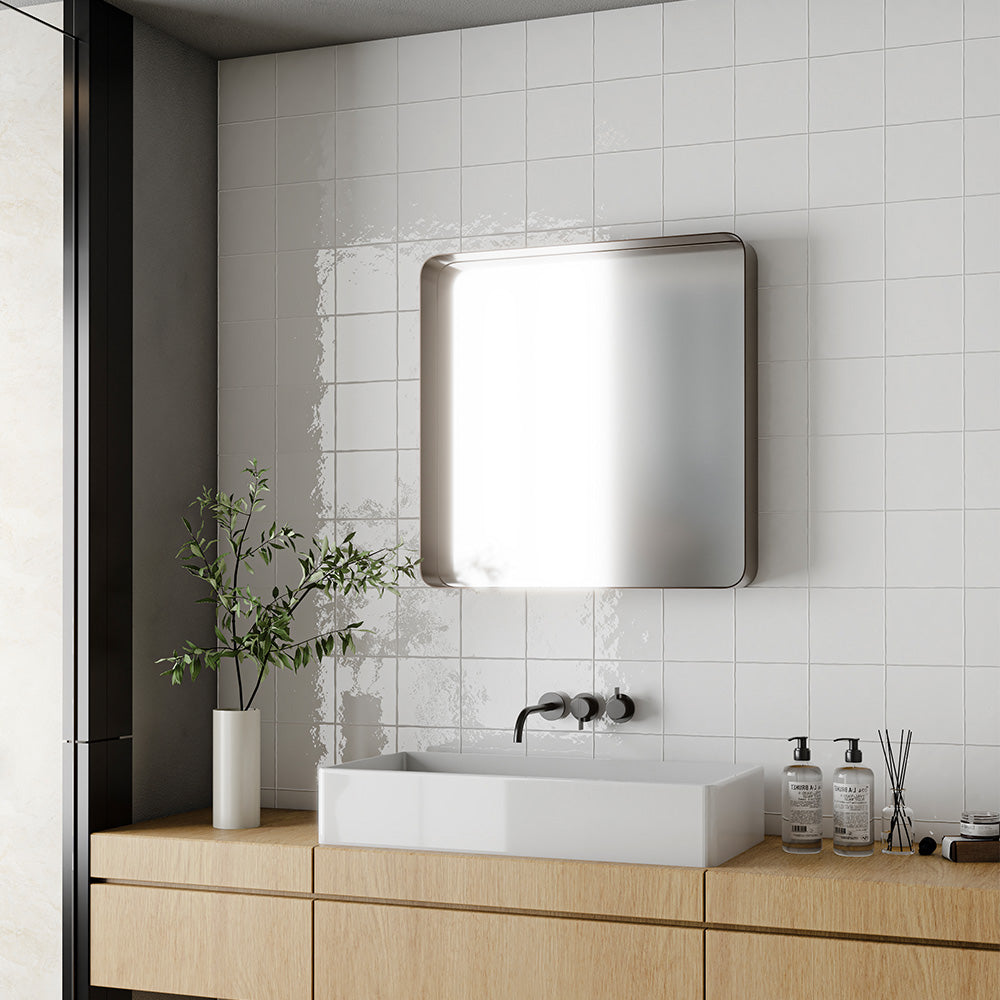 Blanc Niege Glossy Zellige Tile 4×4 (WMZ90001)