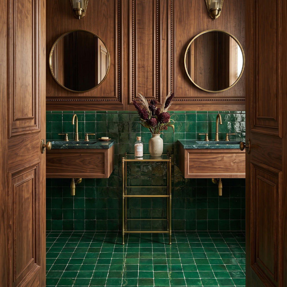 Vert Menthe Glossy Zellige Tiles 4×4