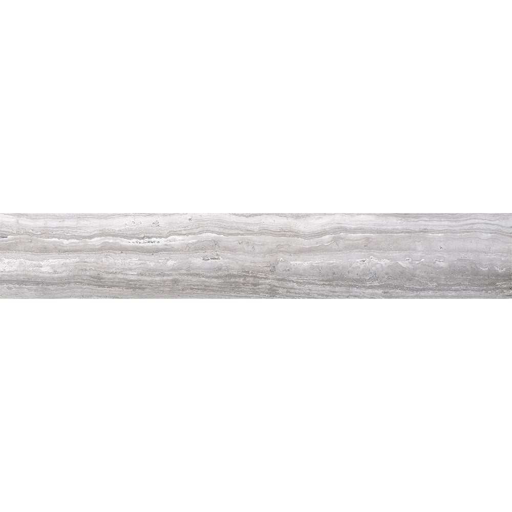Iris Us Zenit Grey Polished Bullnose Porcelain Moldings 4×24 Image