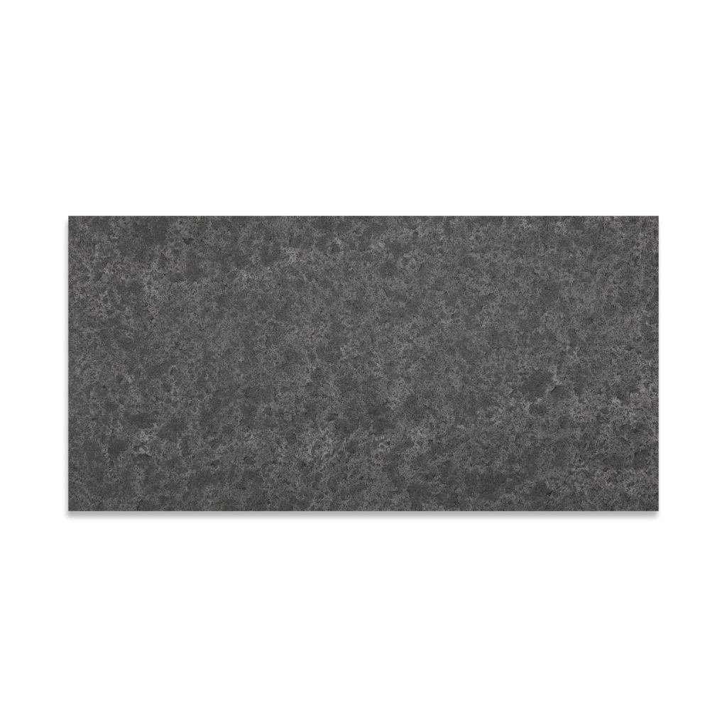 BLACK BASALT: Rectangle Field Tile (12"x24"x3/8" | Flamed, Brushed)