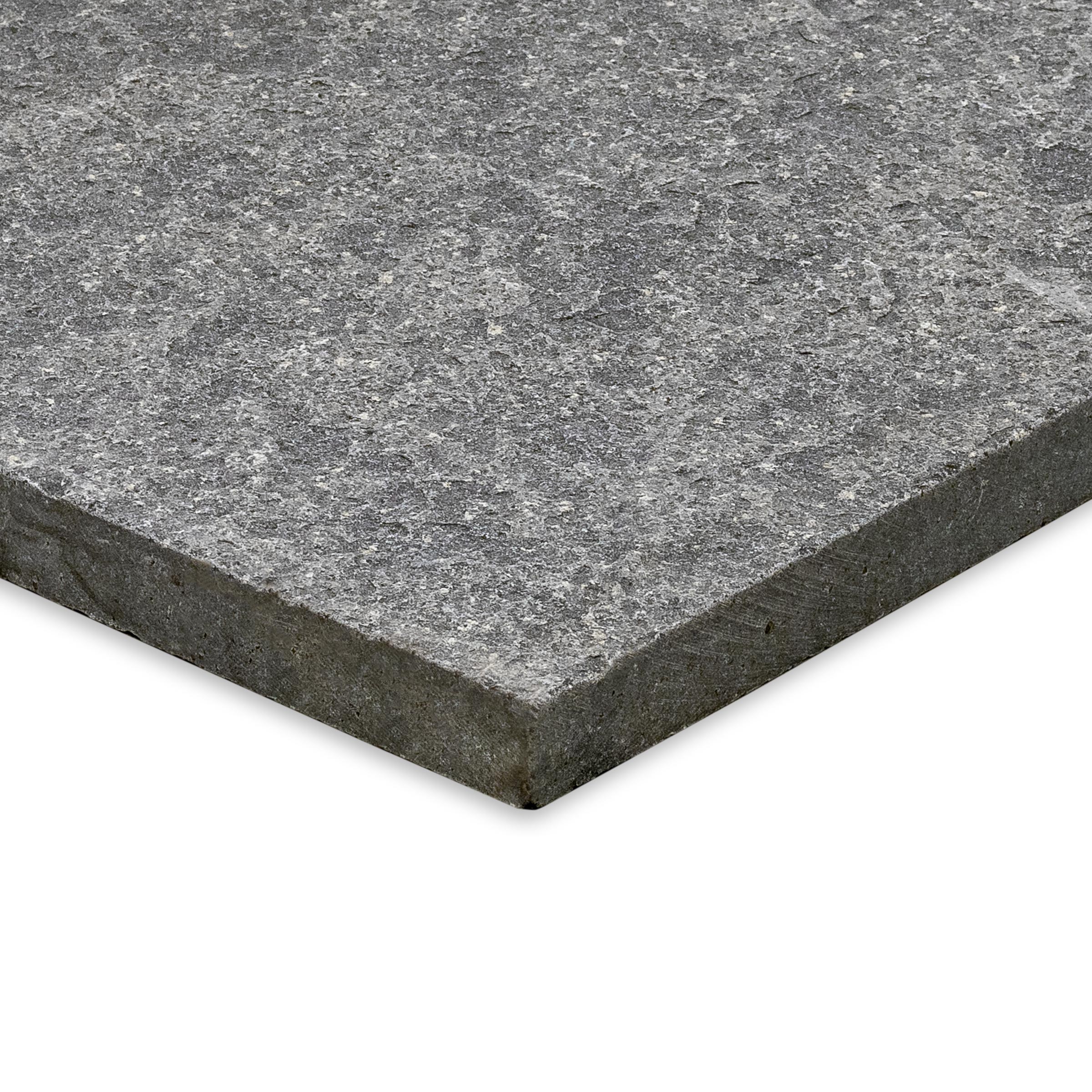 OLYMPUS BLACK: Basalt Rectangle Paving Tile (16"x24"x1 3/16" | Flamed, Tumbled)