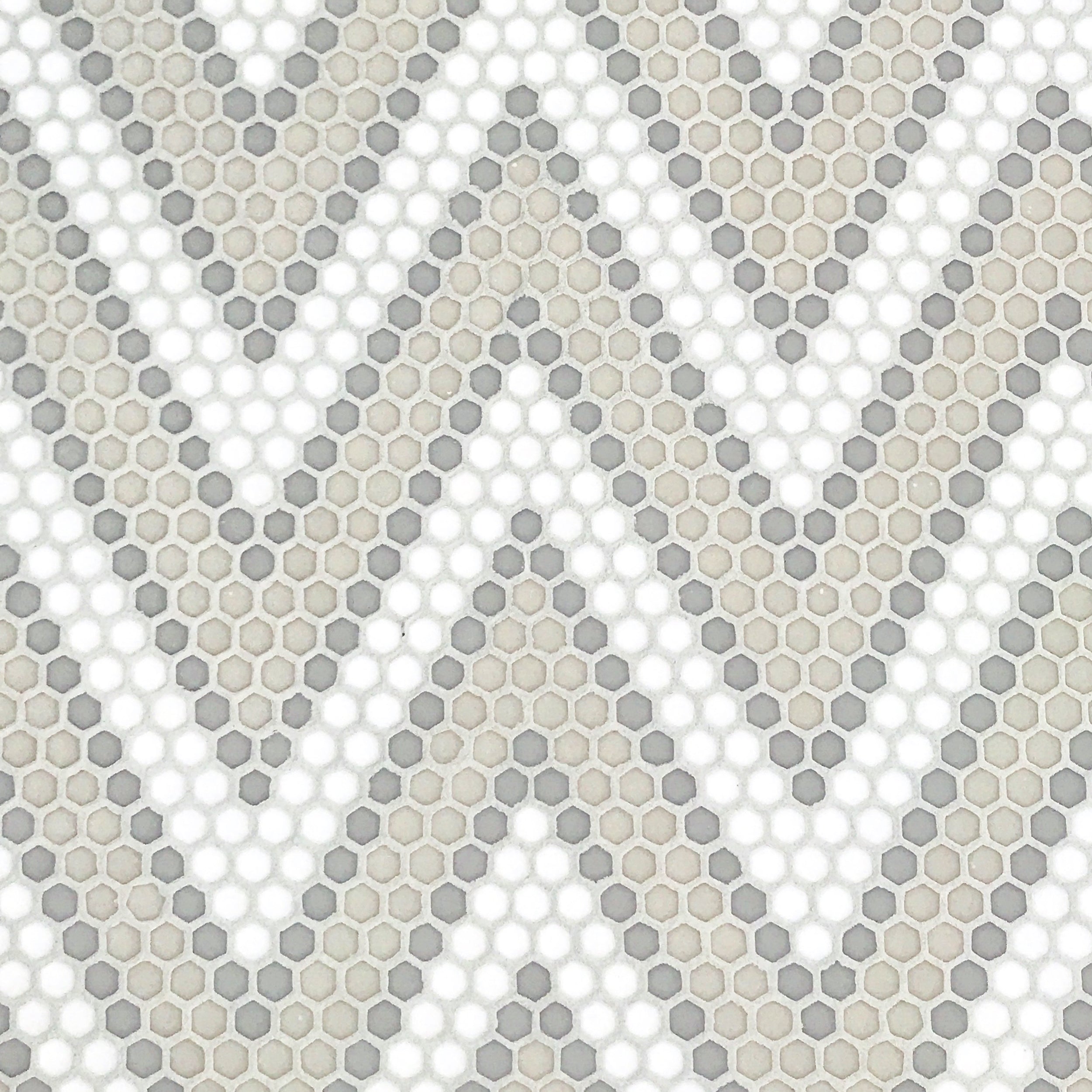 GEOMETRO: Amiens Country Hexagonal Recycled Glass Mosaic (11 7/8"x12 3/16"x3/8" | Matte)