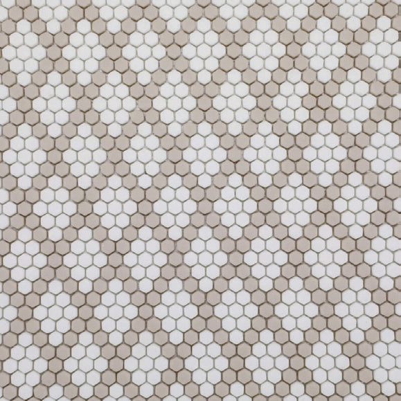 GEOMETRO: Arles Country Hexagonal Recycled Glass Mosaic (11 7/8"x12 3/16"x3/8" | Matte)