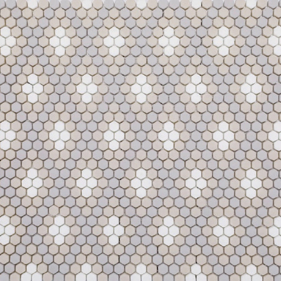 GEOMETRO: Avignon Country Hexagonal Recycled Glass Mosaic (11 7/8"x12 3/16"x3/8" | Matte)