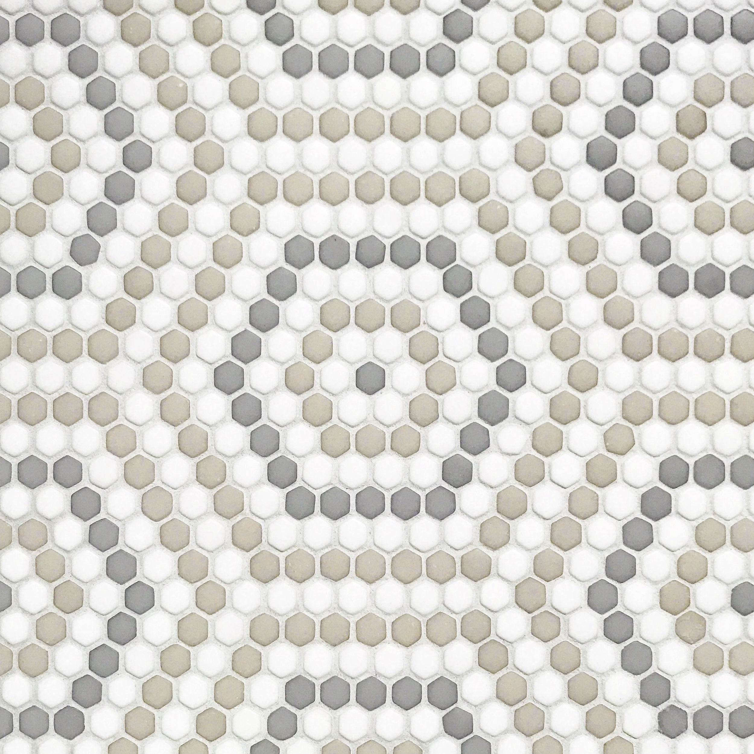 GEOMETRO: Belfort Country Hexagonal Recycled Glass Mosaic (10 3/4"x14"x3/8" | Matte)