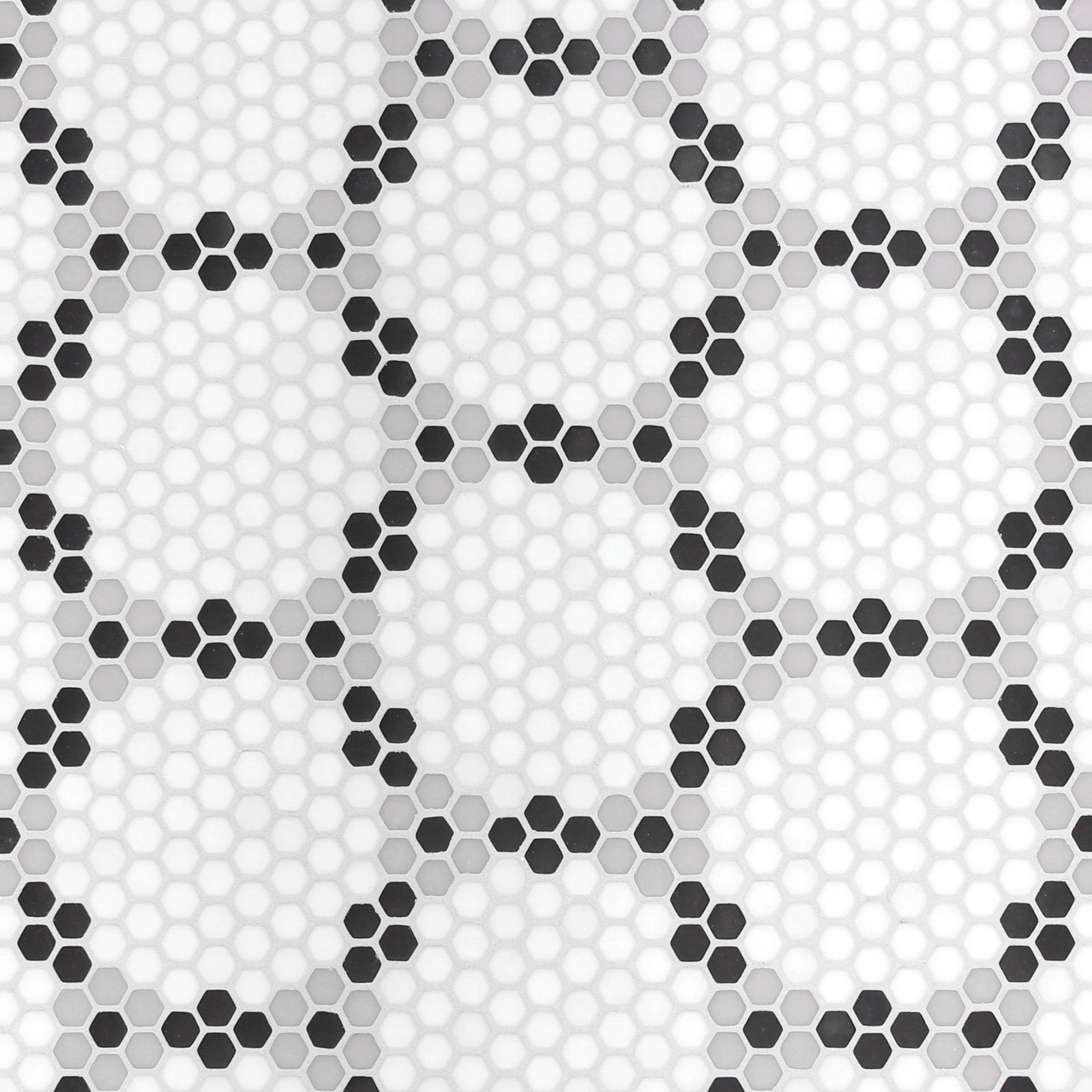 GEOMETRO: Bourges Classic Hexagonal Recycled Glass Mosaic (11 13/16"x13 3/4"x3/8" | Matte)