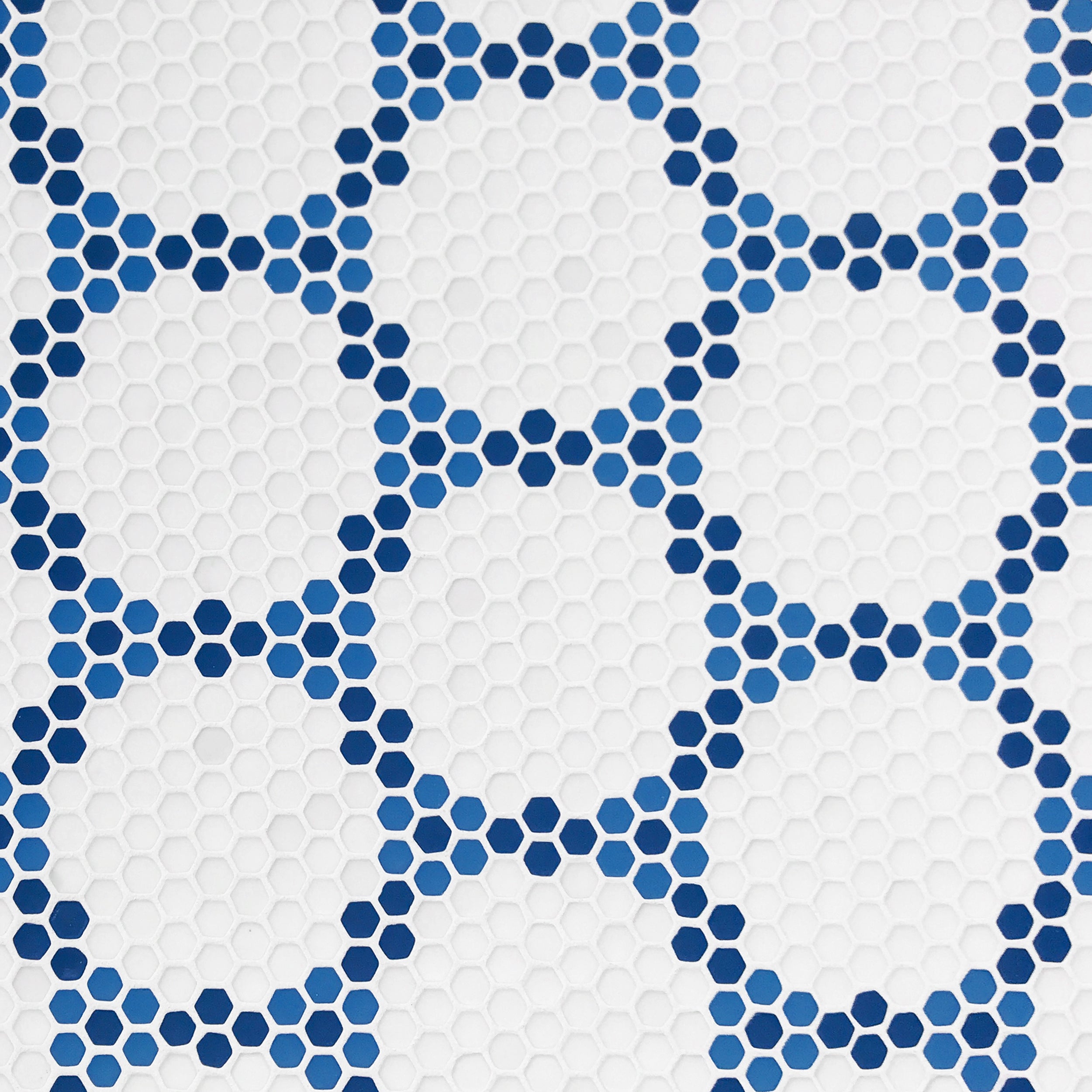 GEOMETRO: Bourges Coastal Hexagonal Recycled Glass Mosaic (11 13/16"x13 3/4"x3/8" | Matte)