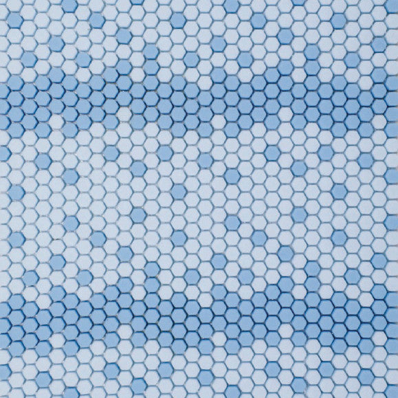 GEOMETRO: Montpellier Coastal Hexagonal Recycled Glass Mosaic (11 7/16"x12 3/8"x3/8" | Matte)