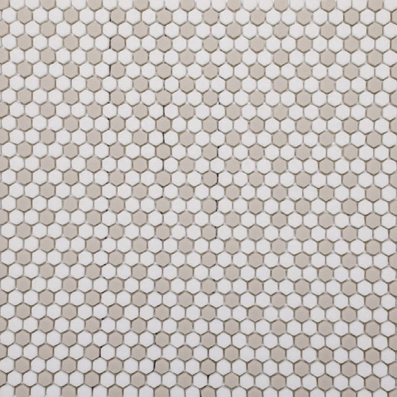 GEOMETRO: Nice Country Hexagonal Recycled Glass Mosaic (11 7/16"x11 7/8"x3/8" | Matte)