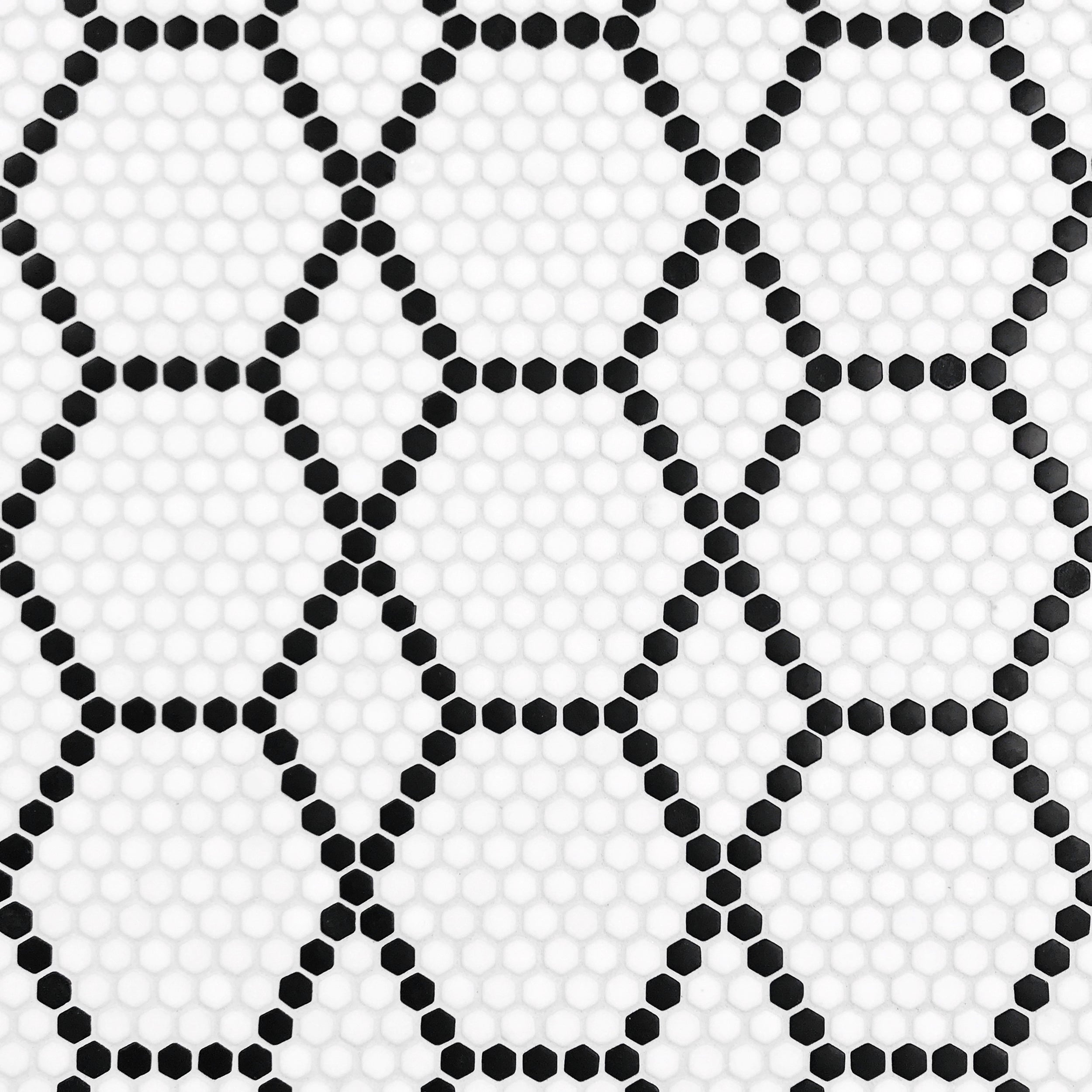 GEOMETRO: Tulle Classic Hexagonal Recycled Glass Mosaic (11 7/16"x11 13/16"x3/8" | Matte)