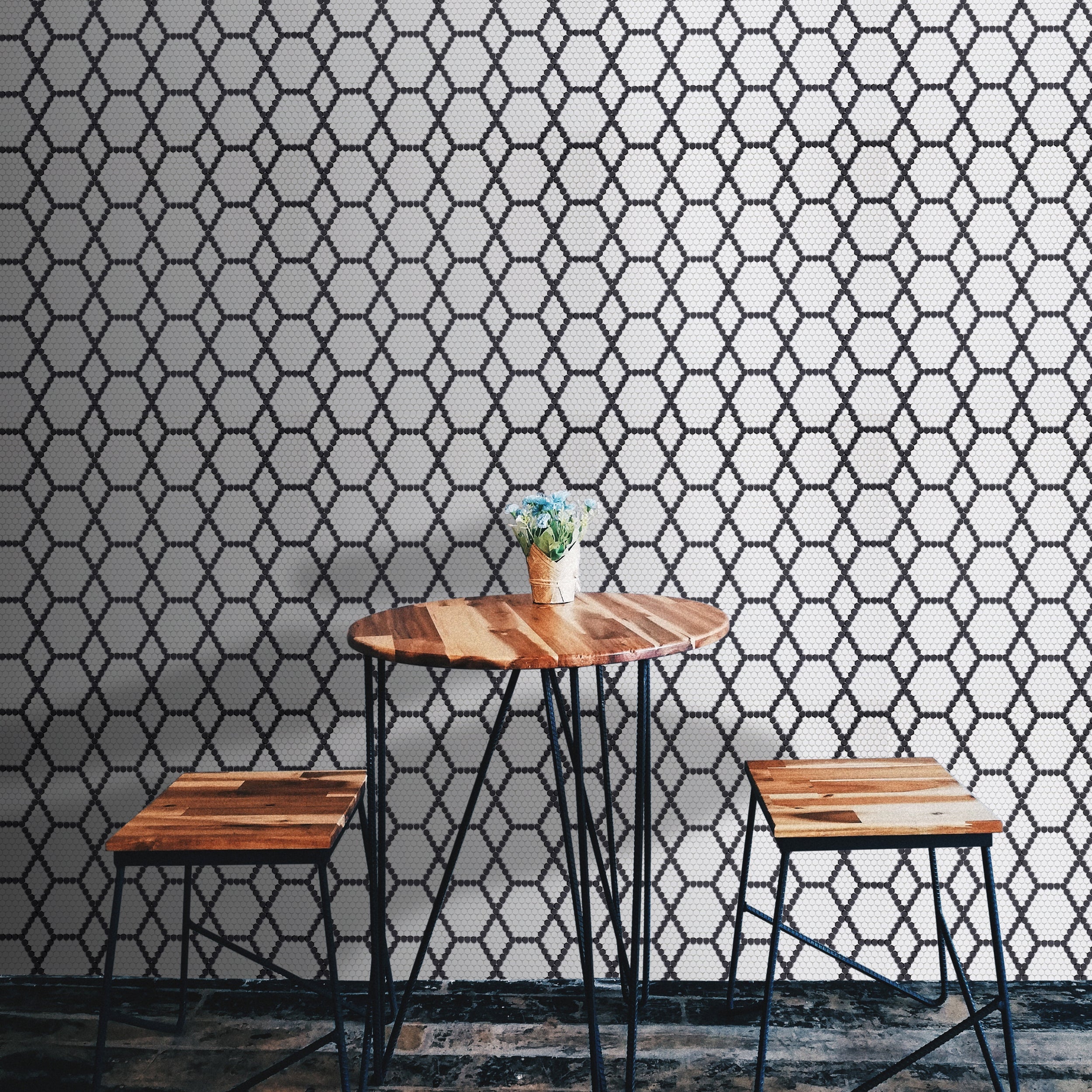 GEOMETRO: Tulle Classic Hexagonal Recycled Glass Mosaic (11 7/16"x11 13/16"x3/8" | Matte)