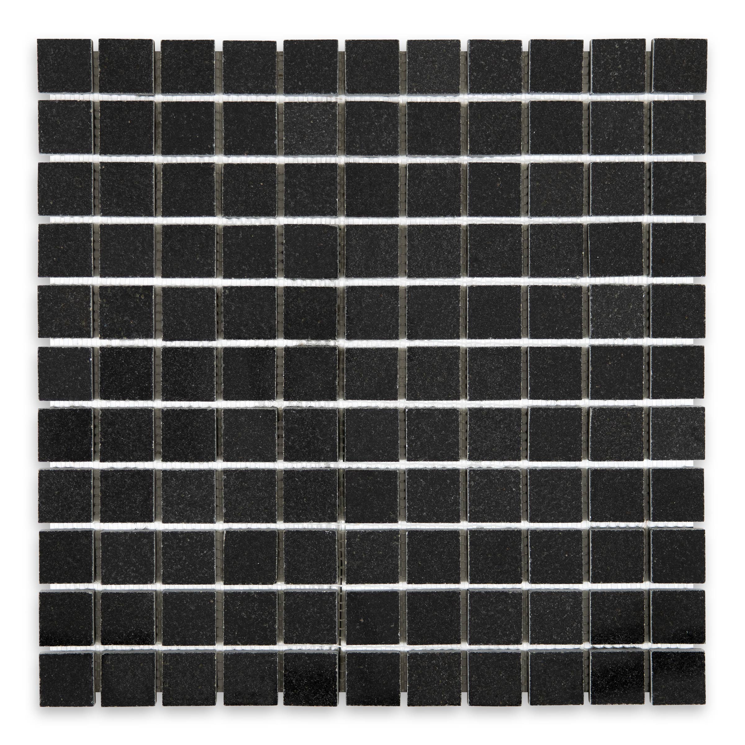 ABSOLUTE BLACK: Granite 1" Straight Stack Mosaic (12"x12"x3/8" | Polished)